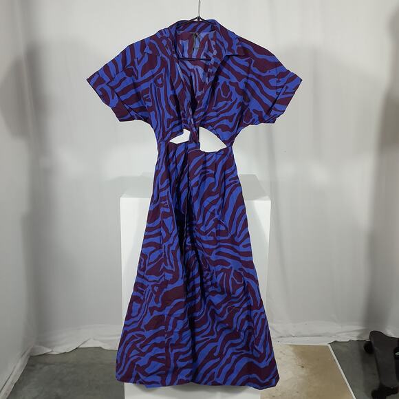 Anthropologie Twist Waist Midi Shirt Dress Size XS - Picture 2 of 6